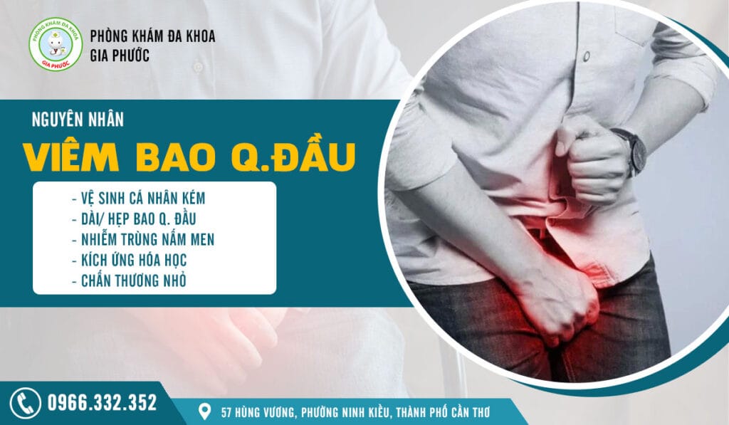 Nguyên nhân gây viêm bao quy đầu ở nam giới