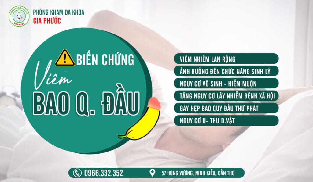 Biến chứng viêm bao quy đầu nếu không điều trị đúng cách
